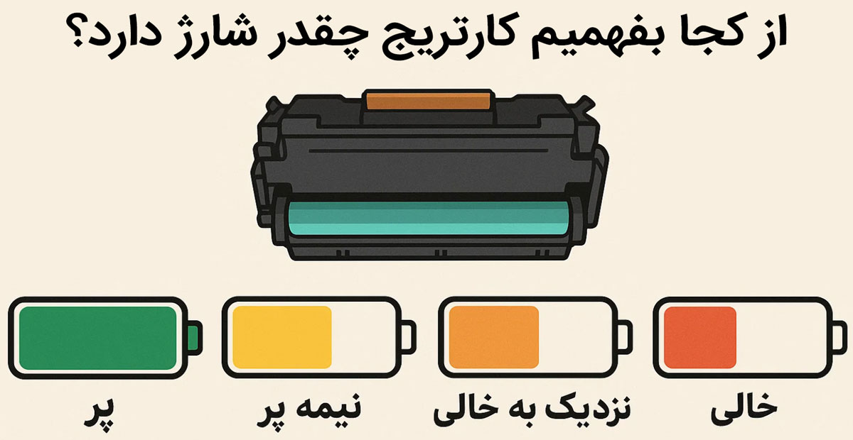 از کجا بفهمیم کارتریج چقدر شارژ دارد؟