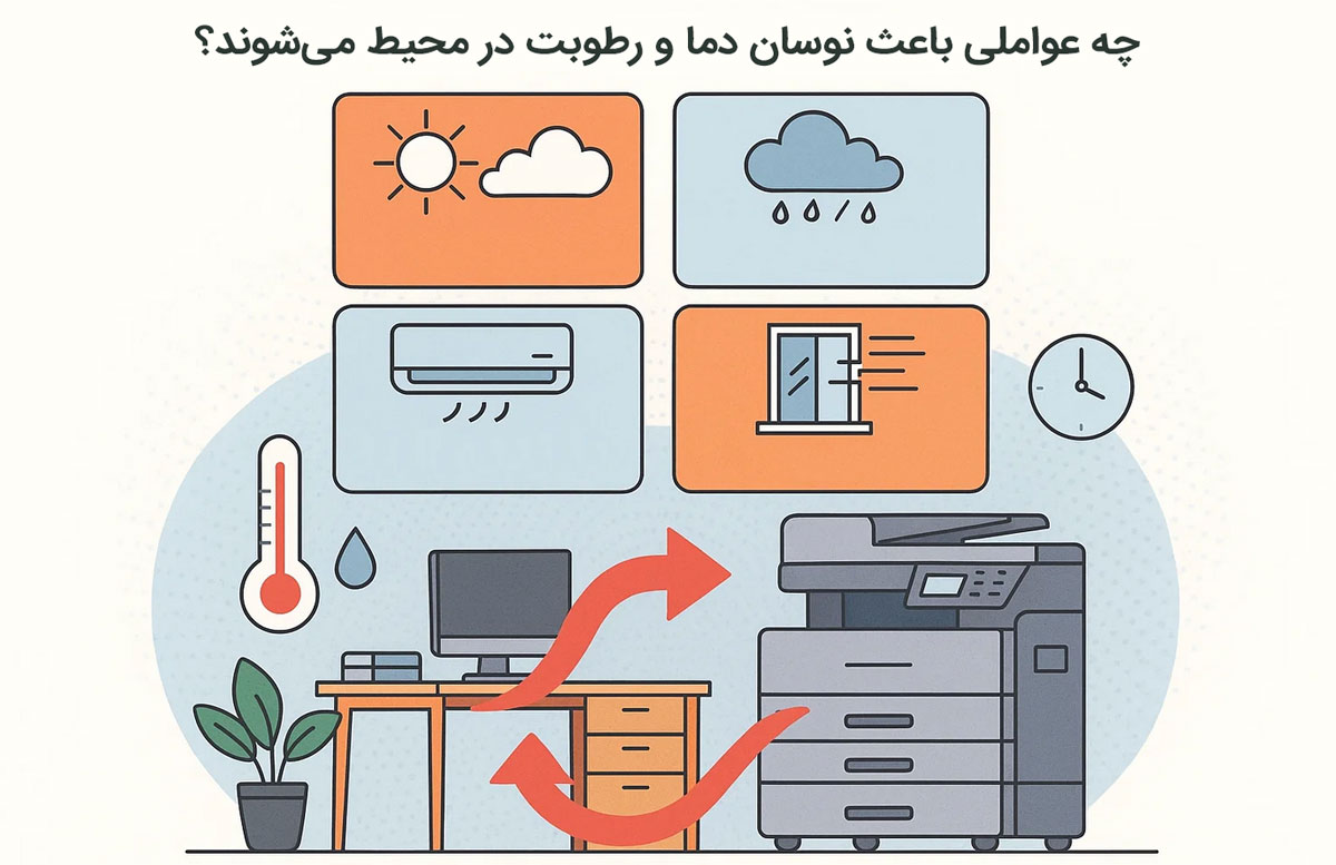 چه عواملی باعث نوسان دما و رطوبت در محیط می‌شوند؟