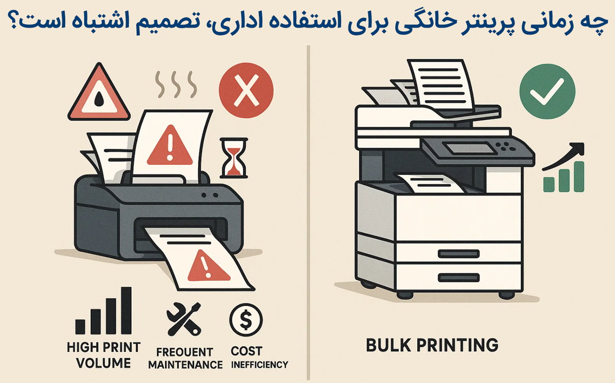 چه زمانی پرینتر خانگی برای استفاده اداری، تصمیم اشتباه است؟