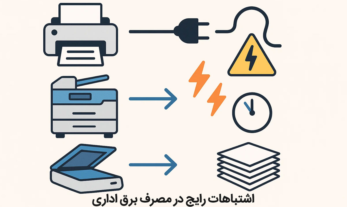 اشتباهات رایج در مصرف برق اداری