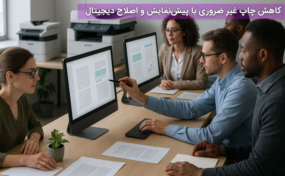 کاهش چاپ غیر ضروری با پیشنمایش و اصلاح دیجیتال