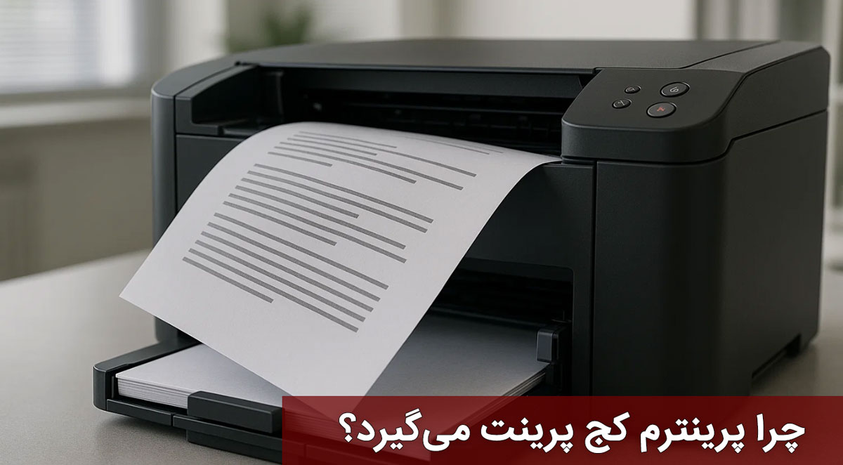 چرا پرینترم کج پرینت می‌گیرد؟