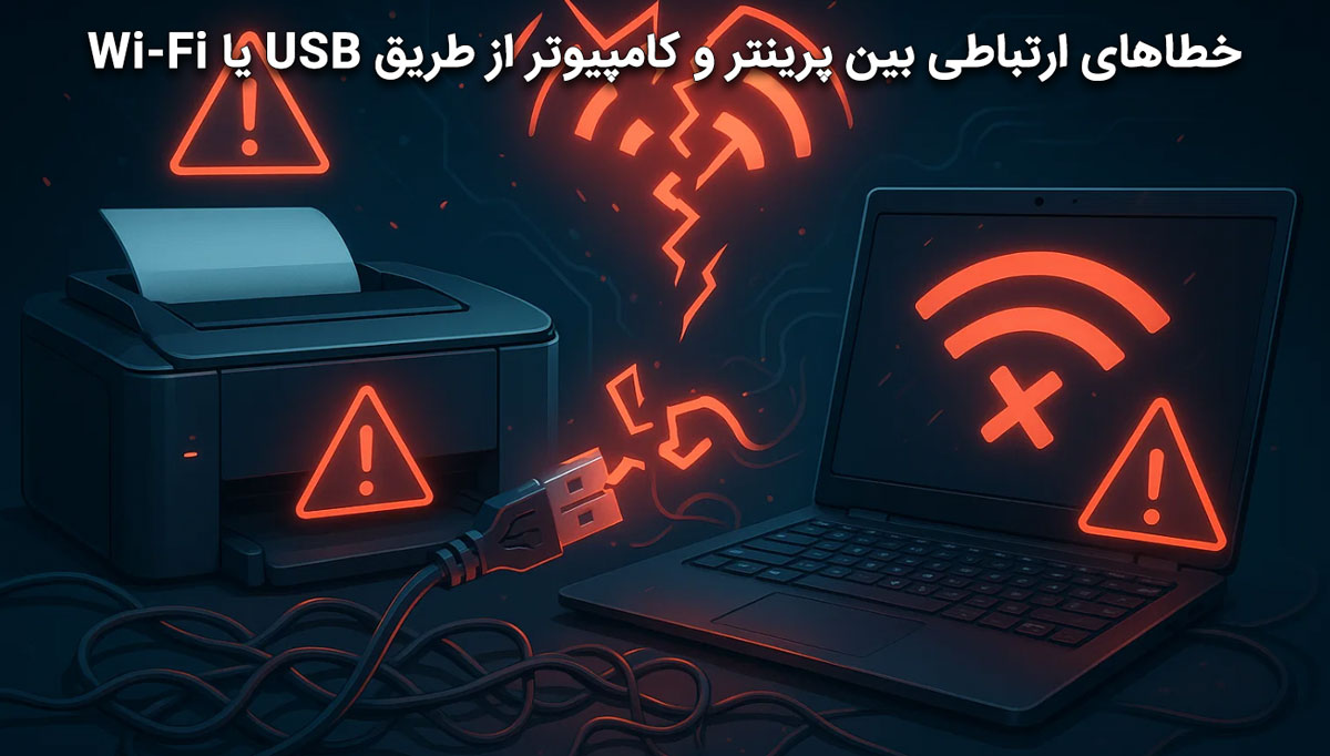 خطاهای ارتباطی بین پرینتر و کامپیوتر از طریق USB یا Wi-Fi