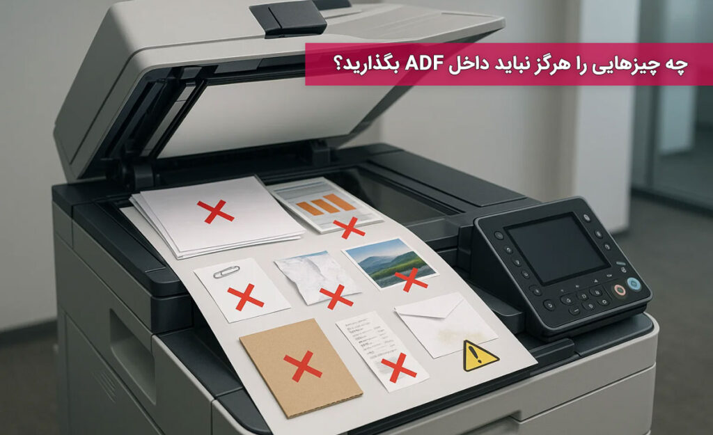 چه چیزهایی را هرگز نباید داخل ADF بگذارید؟