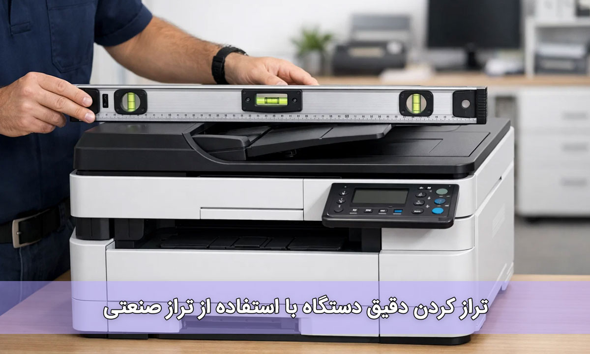 تراز کردن دقیق دستگاه با استفاده از تراز صنعتی