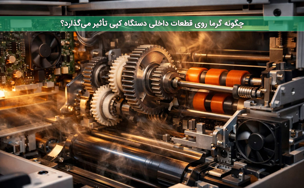 چگونه گرما روی قطعات داخلی دستگاه کپی تأثیر می‌گذارد؟
