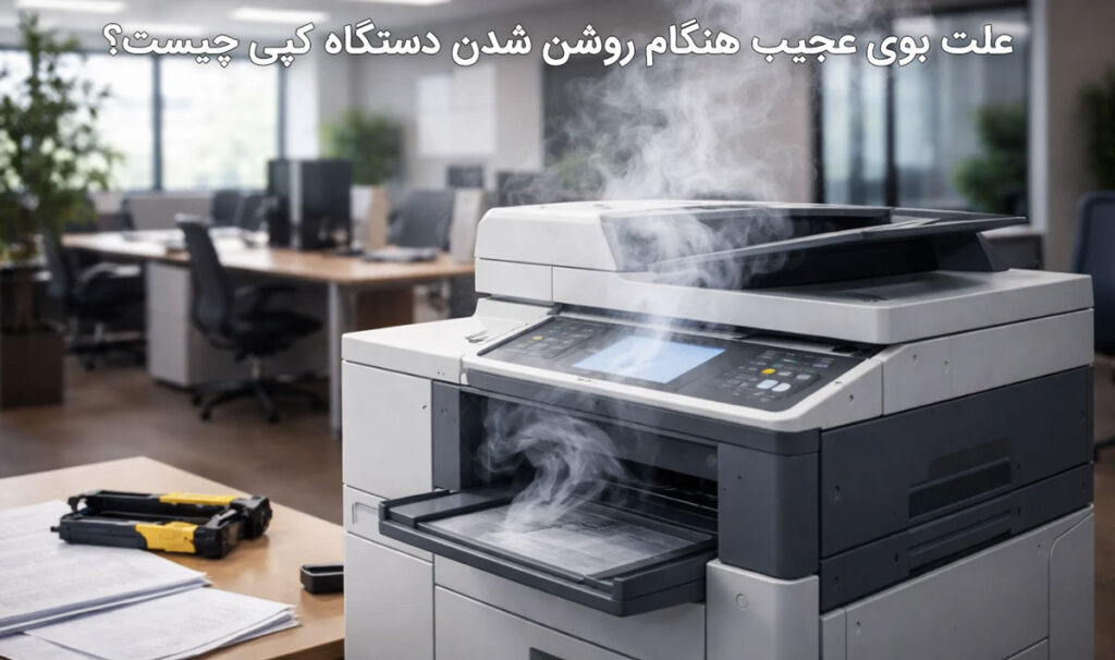 علت بوی عجیب هنگام روشن شدن دستگاه کپی چیست؟