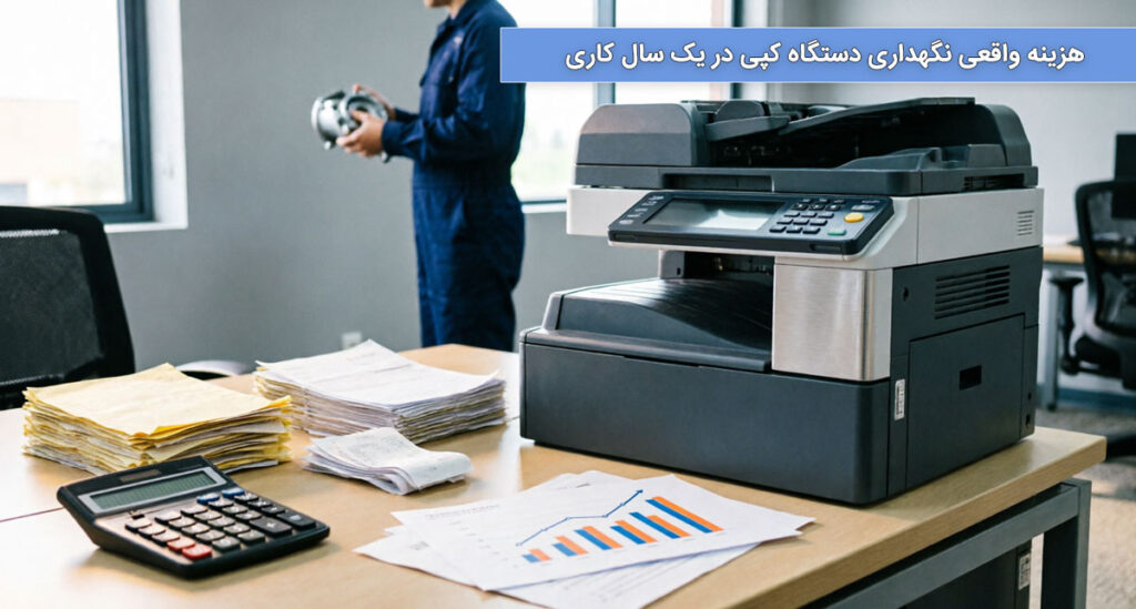 هزینه واقعی نگهداری دستگاه کپی در یک سال کاری