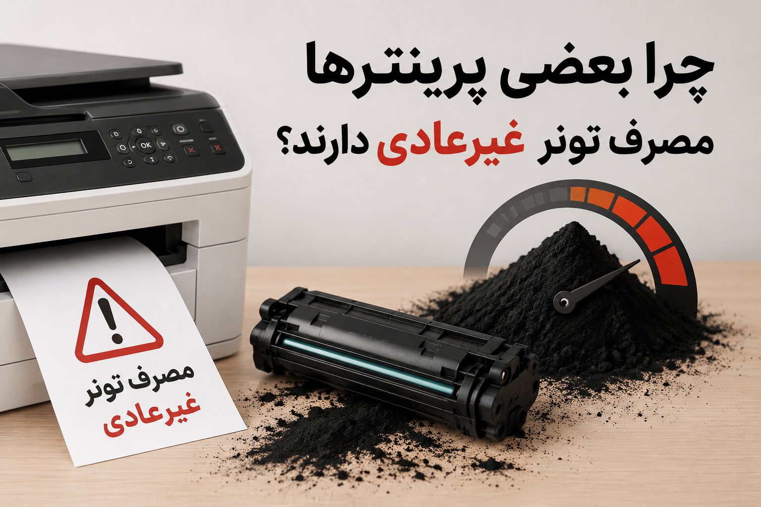 چرا بعضی پرینترها مصرف تونر غیرعادی دارند؟