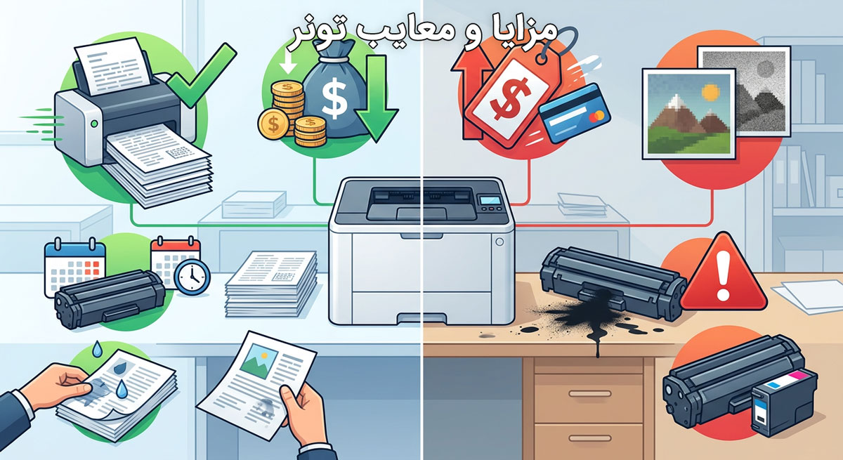مزایا و معایب تونر