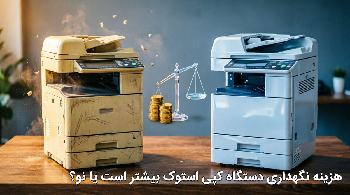هزینه نگهداری دستگاه کپی استوک بیشتر است یا نو؟
