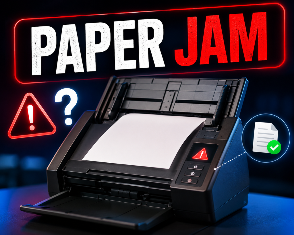 چرا اسکنر ارور Paper Jam می‌دهد ولی کاغذ گیر نکرده؟