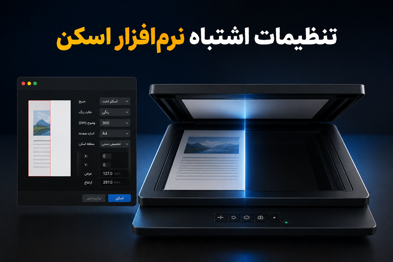 تنظیمات اشتباه نرم‌افزار اسکن