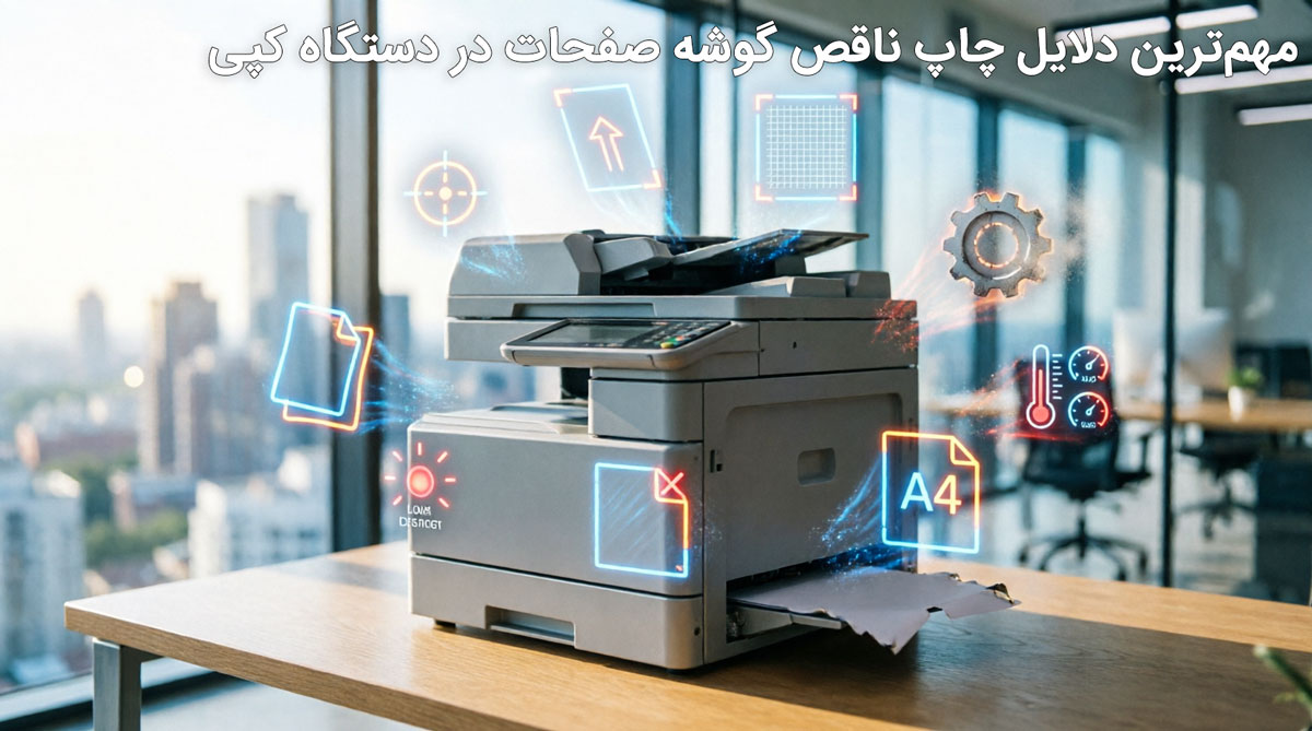 مهم‌ترین دلایل چاپ ناقص گوشه‌ صفحات در دستگاه کپی