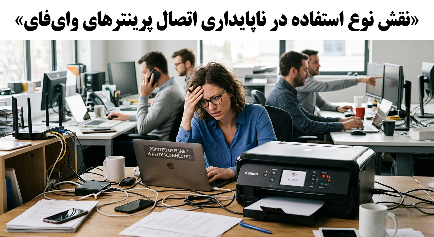 نقش نوع استفاده در ناپایداری اتصال پرینترهای وای‌فای