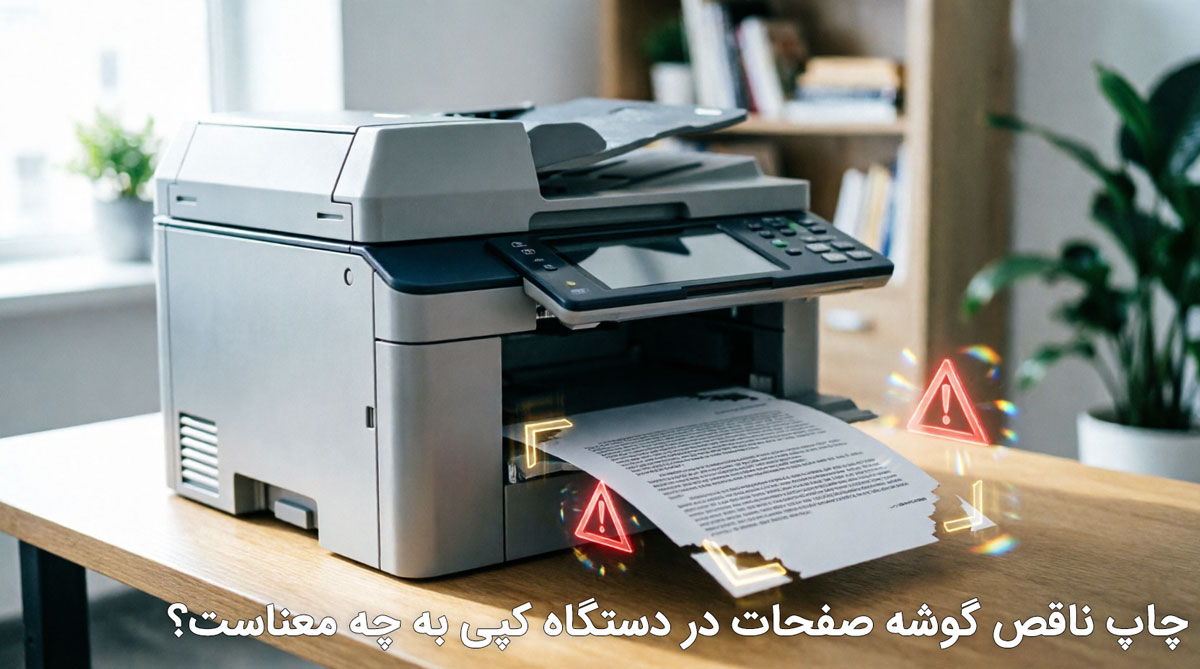 چاپ ناقص گوشه صفحات در دستگاه کپی به چه معناست؟