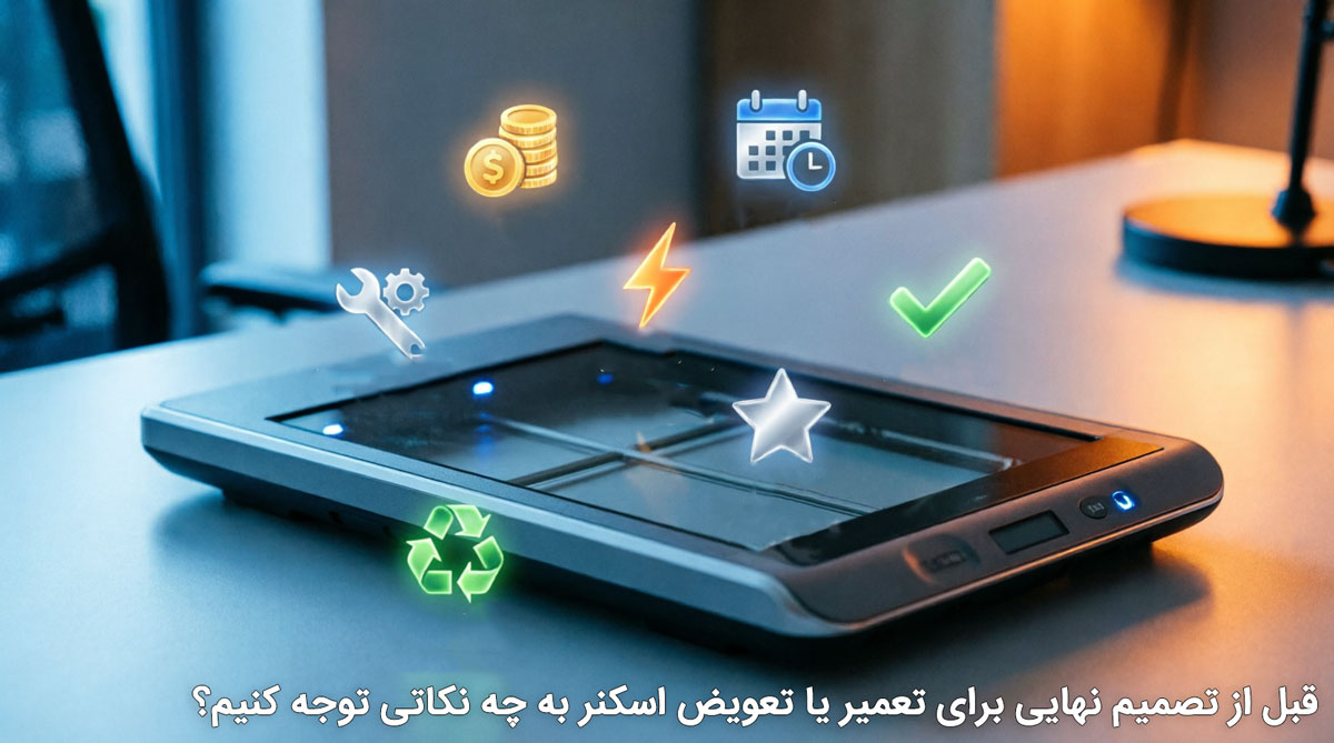 قبل از تصمیم نهایی برای تعمیر یا تعویض اسکنر به چه نکاتی توجه کنیم؟