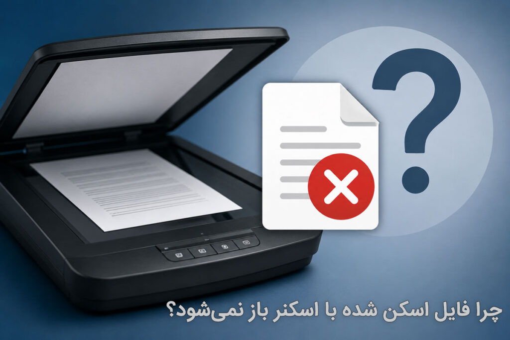 چرا فایل اسکن شده با اسکنر باز نمی‌شود؟