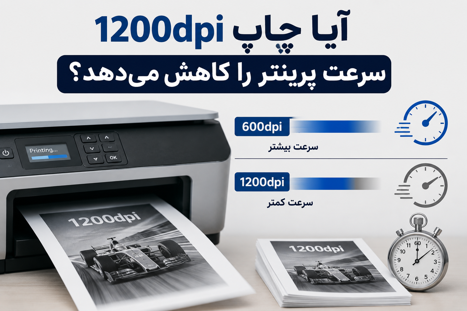 آیا چاپ 1200dpi سرعت پرینتر را کاهش میدهد؟