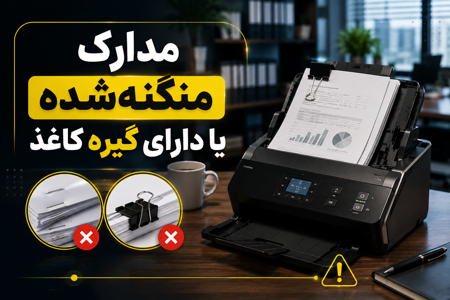 مدارک منگنه‌شده یا دارای گیره کاغذ