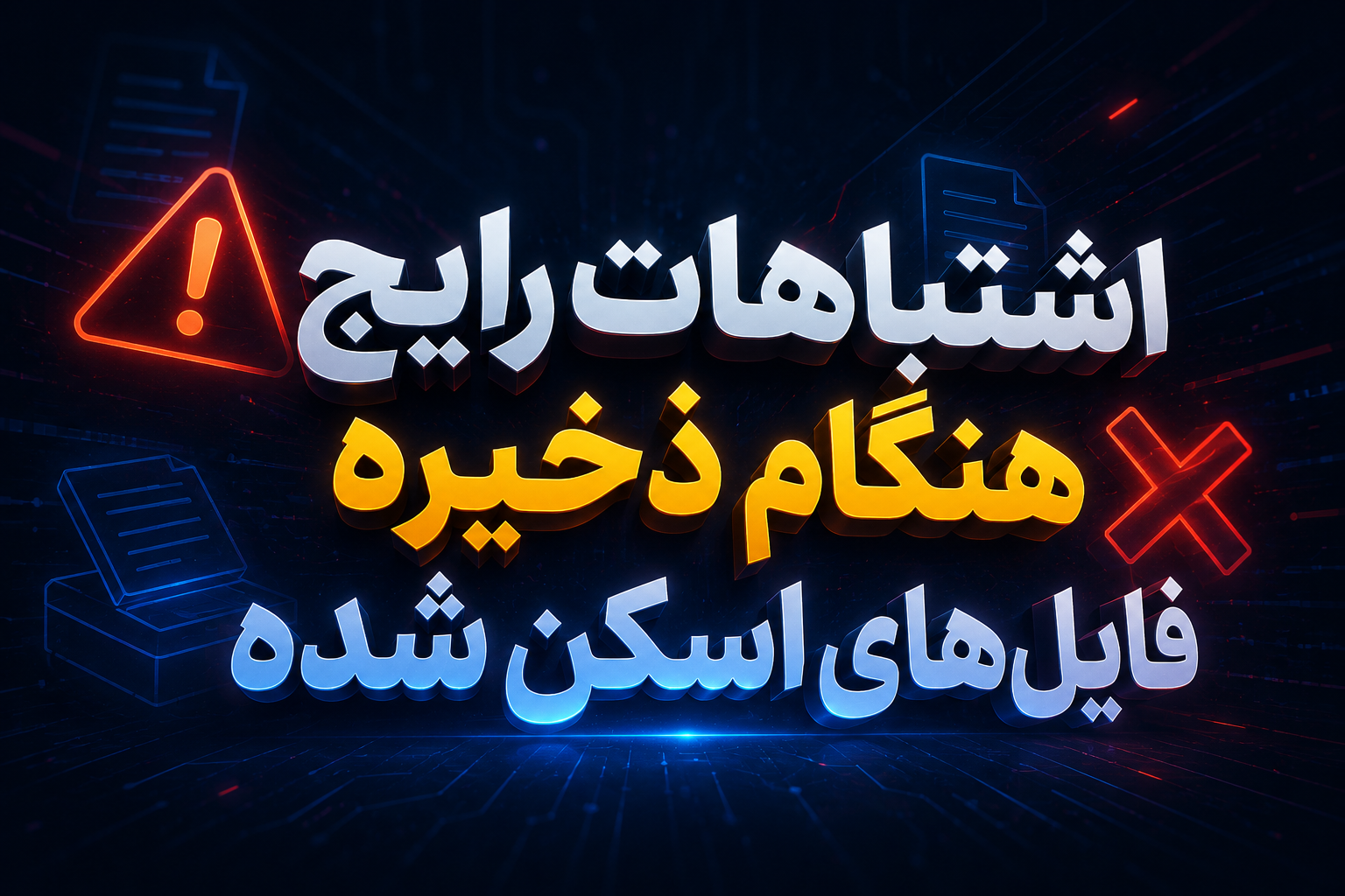 اشتباهات رایج هنگام ذخیره فایلهای اسکن شده