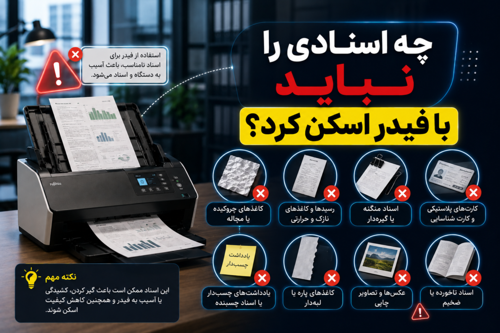 چه اسنادی را نباید با فیدر اسکن کرد؟