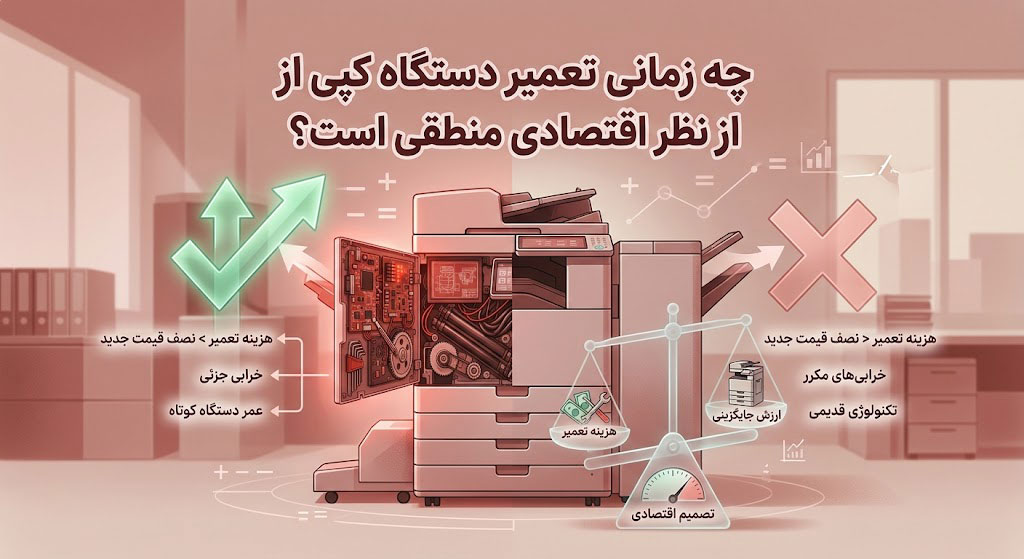 چه زمانی تعمیر دستگاه کپی از نظر اقتصادی منطقی است؟