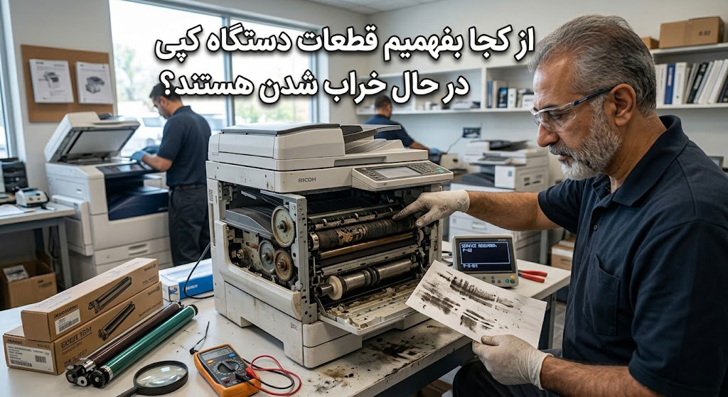 از کجا بفهمیم قطعات دستگاه کپی در حال خراب شدن هستند؟