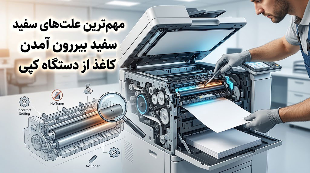 مهم‌ترین علت‌های سفید بیرون آمدن کاغذ از دستگاه کپی