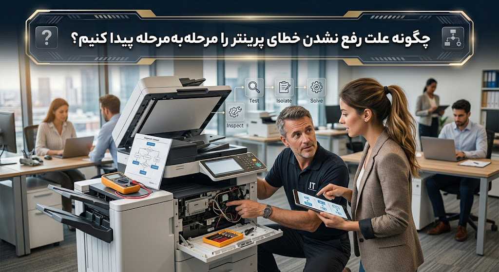 چگونه علت رفع نشدن خطای پرینتر را مرحله‌به‌مرحله پیدا کنیم؟