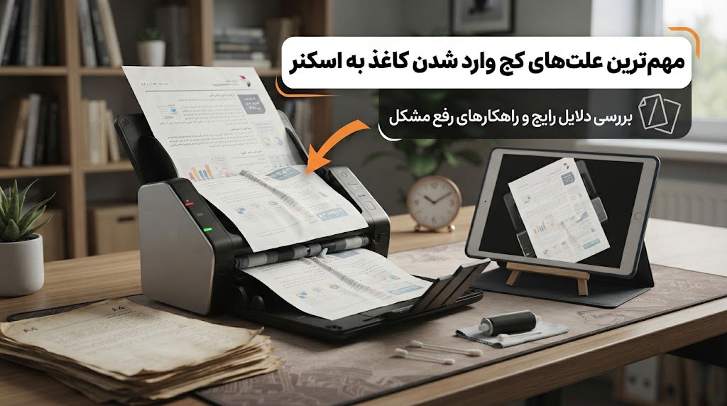 مهم‌ترین علت‌های کج وارد شدن کاغذ به اسکنر